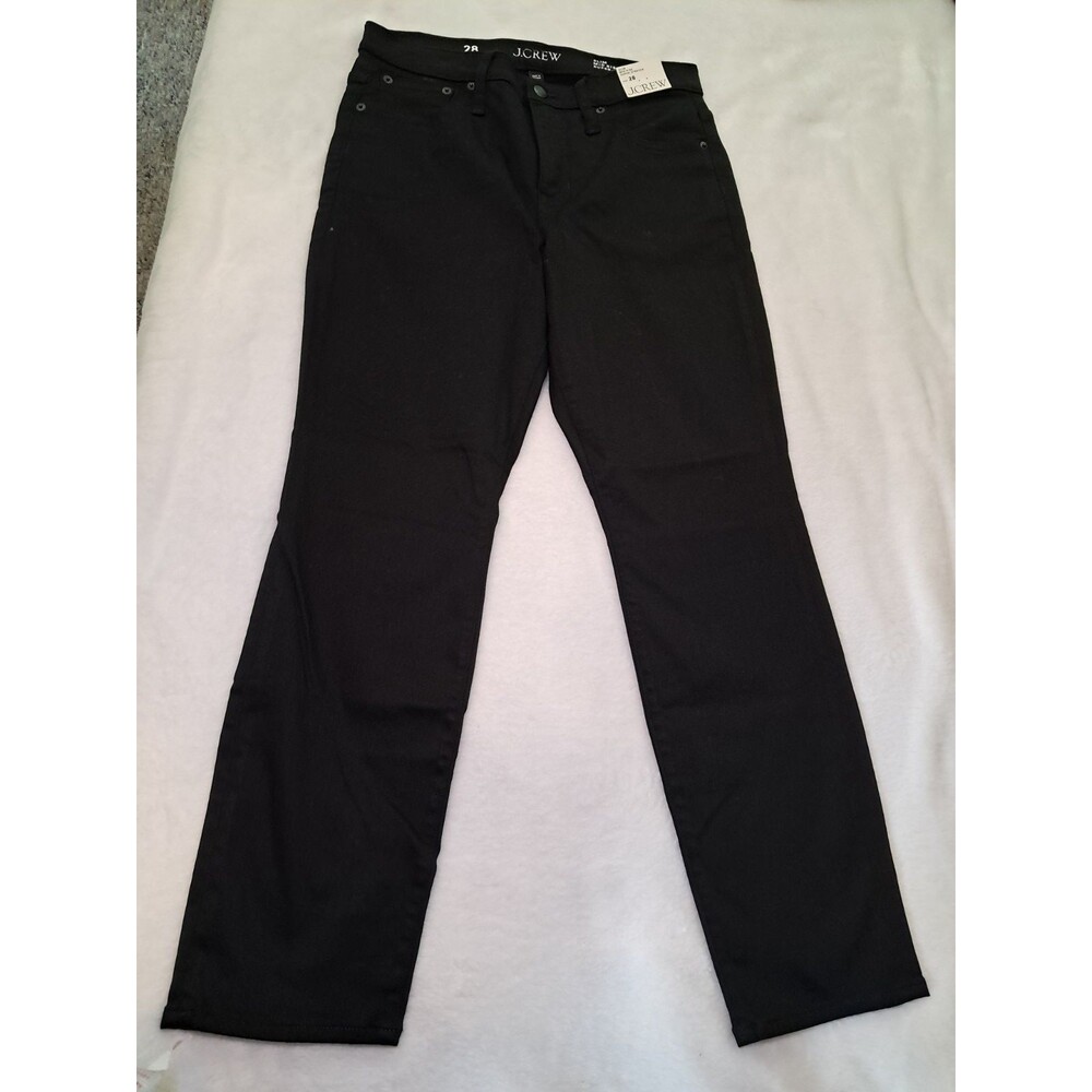J.Crew Slim Jean True Black 2003 Super Stretch Mid-Rise CC545 $148 Size 28 NWT - Picture 8 of 11